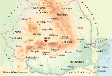 Sibiu - ROMANIA. Sibiu City Map (Harta Orasului Sibiu)