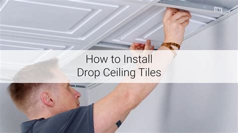 How to Install Drop Ceiling Tiles - YouTube