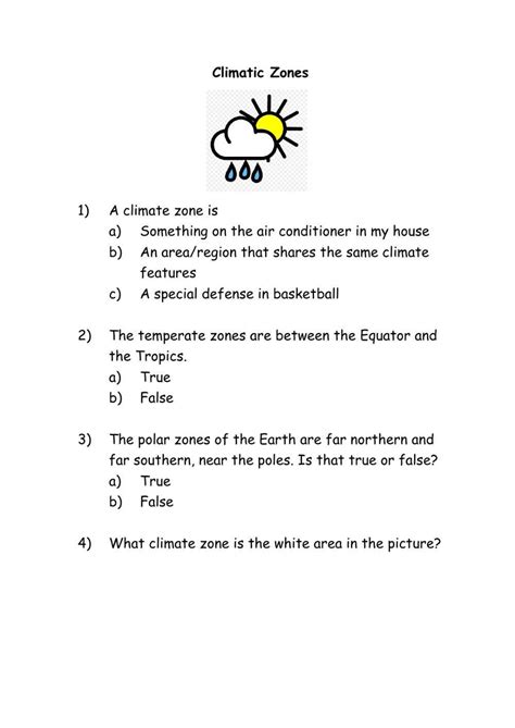 Free climate zones worksheet, Download Free climate zones worksheet png images, Free Worksheets ...