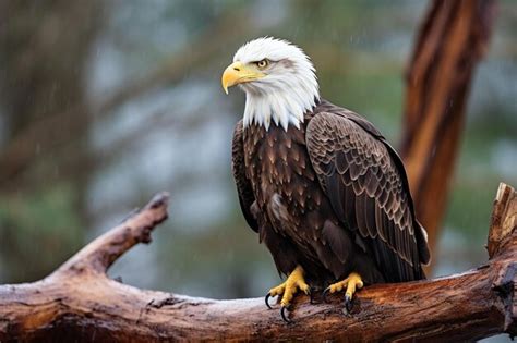 Premium Photo | Bald Eagle Perched on a Rocky Cliff Overlooking the Ocean