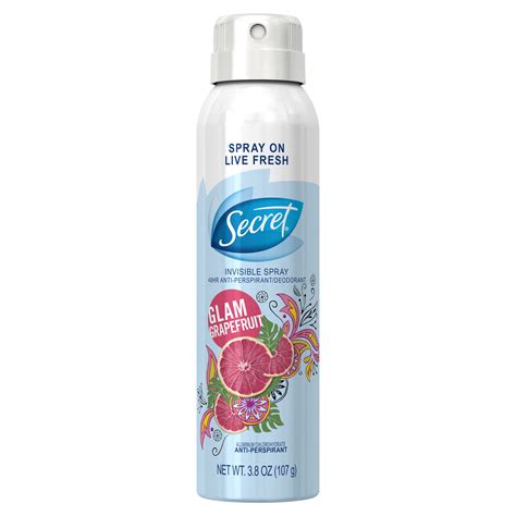 Secret Invisible Spray Antiperspirant and Deodorant for women ...