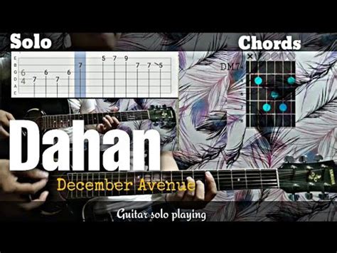 Dahan - December avenue | Guitar tutorial | Intro solo tabs | Chord diagram+lyrics - YouTube