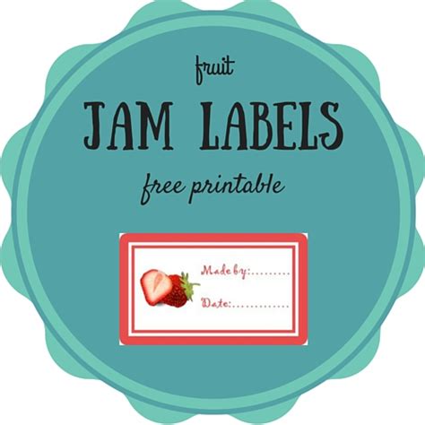 Homemade jam labels - free printable