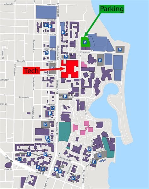 Northwestern University Campus Map Evanston - Gracia Georgeanne