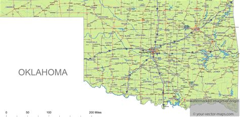 Oklahoma County Map Printable