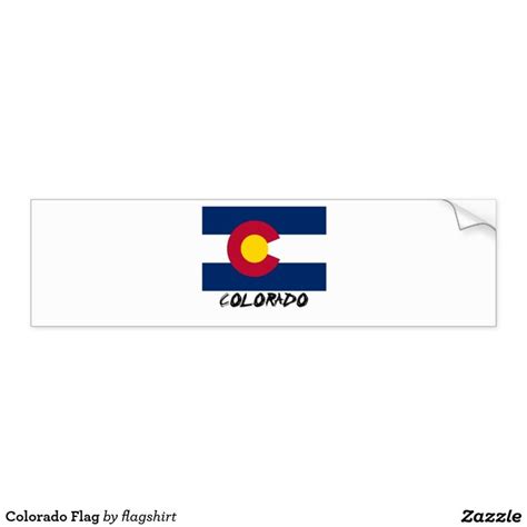 Colorado Flag Bumper Sticker | Zazzle | Bumper stickers, Car bumper ...