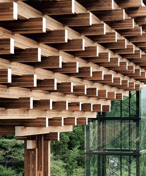 Kengo Kuma - Yusuhara wooden bridge museum - Japan | 木造建築, 隈研吾, 建築模型