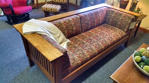 Amish Bench Built, Wood Mission Sofa. | Sofa, Custom sofa, Built in bench