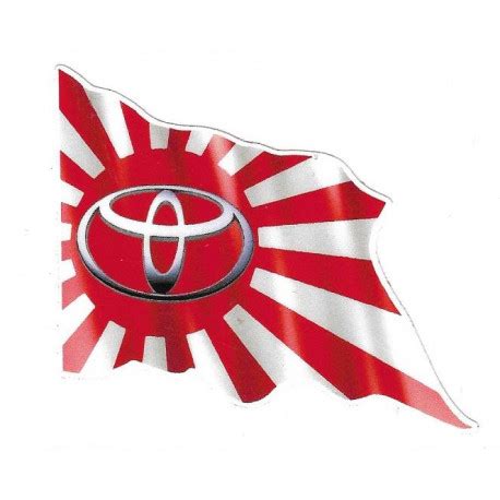 TOYOTA Flag Left laminated decal - cafe-racer-bretagne.clicboutic.com