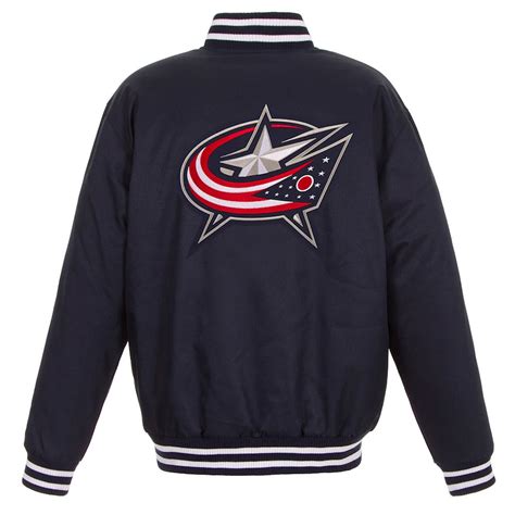 Poly Two Hit Columbus Blue Jackets Navy Jacket - Jackets Masters