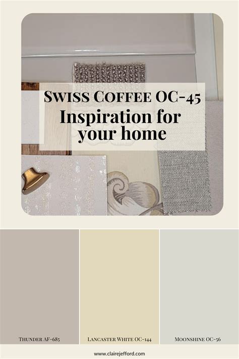 Three beautiful palettes for Swiss Coffee - be inspired