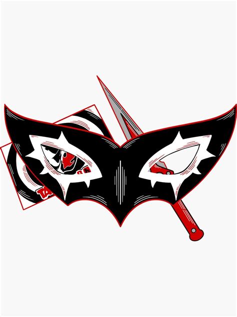 "Joker's Mask - Persona 5" Sticker for Sale by YellowTBD | Redbubble