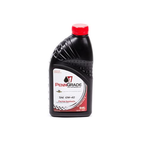 PennGrade Oil Motor Oil, High Zinc, Partial Synthetic, 10W40, 1 Quart