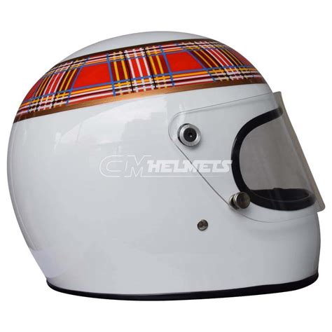 JACKIE STEWART 1973 WORLD CHAMPION F1 REPLICA HELMET FULL SIZE | CM Helmets