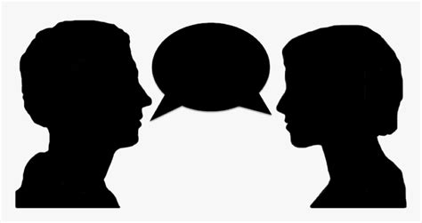 Two People Talking Png Download - Silhouette Of People Talking ...
