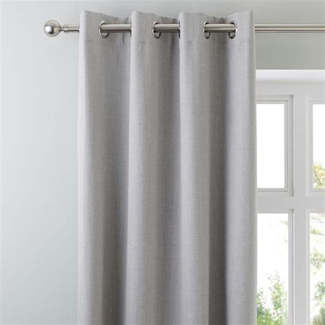 Solar Grey Blackout Eyelet Curtains | Dunelm