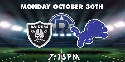 Monday Night Football- Raiders vs Lions at The Revel | The Revel Patio ...