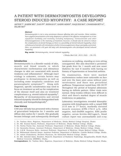 (PDF) A Patient with Dermatomyositis Developing Steroid Induced ...