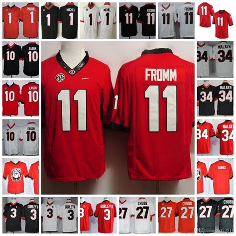 2019 Georgia Bulldogs Jake Fromm College Football Jerseys Todd Gurley Nick Chubb Herchel Walker ...