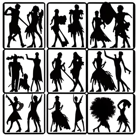 Silhouette Sticker Set · Creative Fabrica