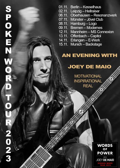 MANOWAR Leader Joey De Maio Announces Words Of Power Spoken Word Tour 2023 – Manowar