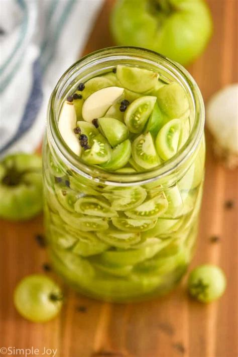 Refrigerated Pickled Green Tomatoes