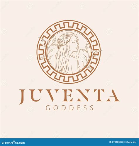 Juventa Goddess Logo Design. Greek Goddess Vector Logotype Stock ...