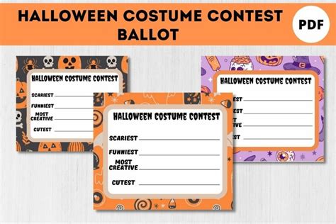 Halloween Costume Contest Ballot, Halloween Entry (2785971)