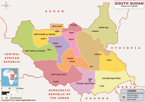 South Sudan States and Capitals List and Map | List of States and Capitals in South Sudan