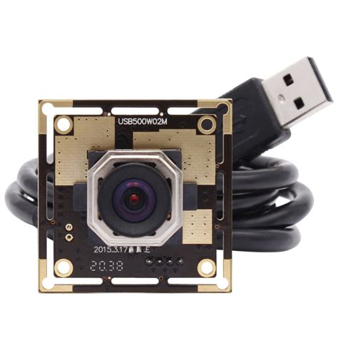 ELP 5MP Autofocus CMOS OV5640 MJPEG 100degree No Distortion Lens 5MP Industrial Camera For ...