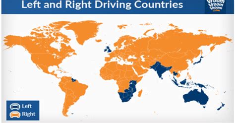 Left Hand And Right Hand Driving Countries. List of Territories and Countries That Follow Left ...