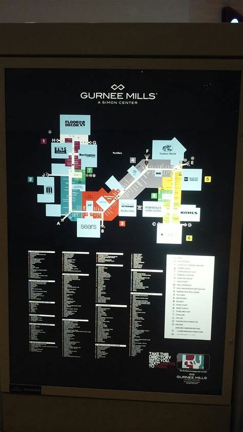 Map of Inside Gurnee Mills Mall. | Gurnee mills, Gurnee, Store displays