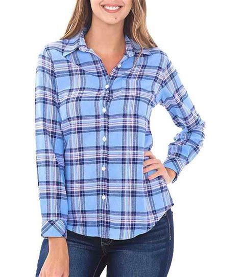 Wholesale Womens Blue Check Flannel Shirt Manufacturer USA