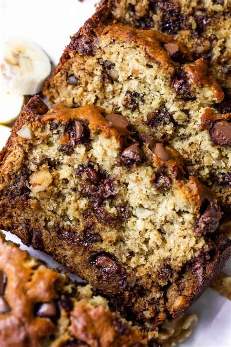 Chunky Chocolate Chip Banana Bread- Super Moist!