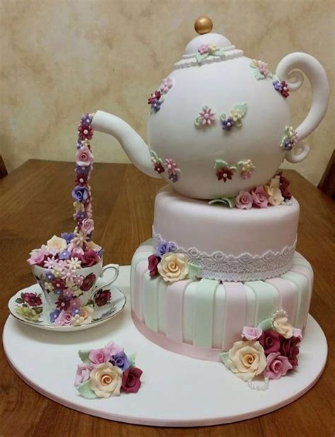 Tea Party | Tea party cake, Tea cakes, Teapot cake