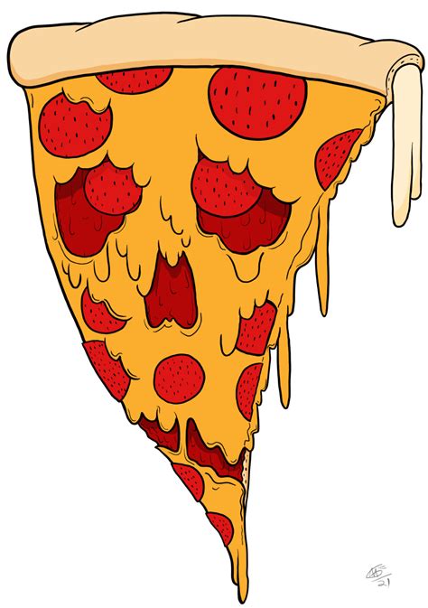 Pizza Skull, me, Digital. : r/drawing