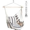 VonHaus Hanging Chair Outdoor – Blue & White Striped Garden Swing Seat & Hammock Chair, Strong ...