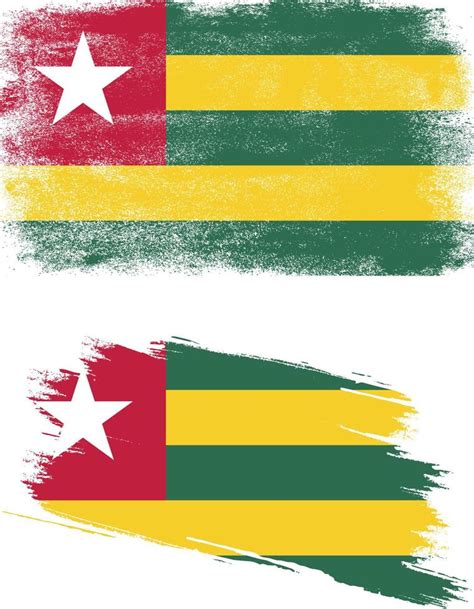 Togo flag in grunge style 7494000 Vector Art at Vecteezy