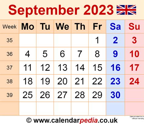 September 2023 Calendar Uk - Get Calendar 2023 Update