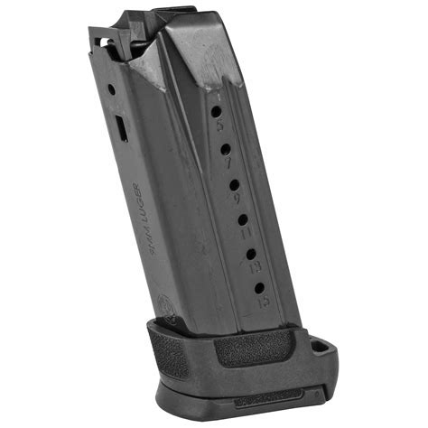 Ruger Magazine 9MM 15Rd Black Includes Sleeve Extension 90681