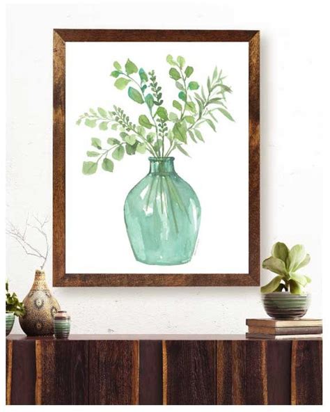 Greenery Wall Art/ Eucalyptus Wall Art/ Watercolor Eucalyptus | Etsy