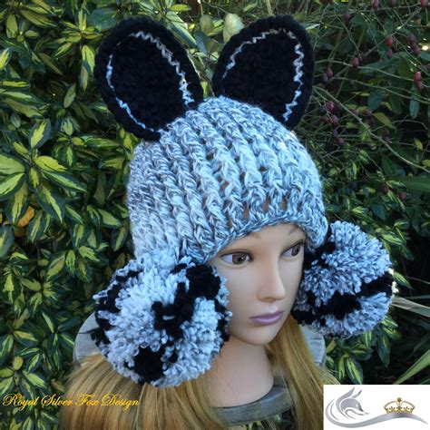 Crochet Pattern Silver Fox Beanie Hat Toddler Child and - Etsy