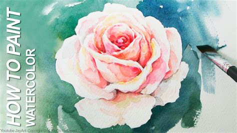 Watercolor step by step, How to Paint a Rose - YouTube