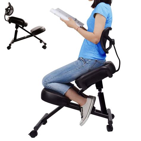 Buy Ergonomic Kneeling Chair with Back Support. Adjustable Stool for ...