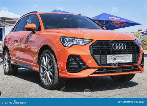 Orange Audi Q3 In Motion On Highway With Blurred Background Editorial Photo | CartoonDealer.com ...