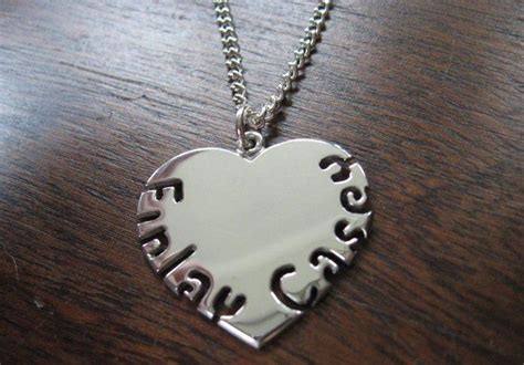 Heart Names Silver Pendant Necklace | Heart necklace etsy, Silver heart pendant, Necklace