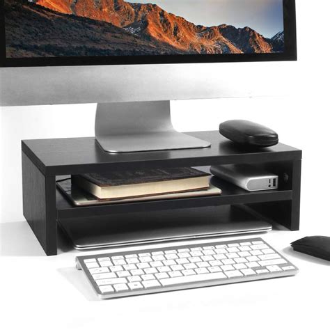 Buy Monitor Stand Riser, Baodan Wooden Computer Desk Organizer with ...