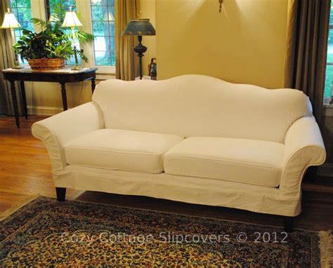 Cozy Cottage Slipcovers: Camel Back Sofa