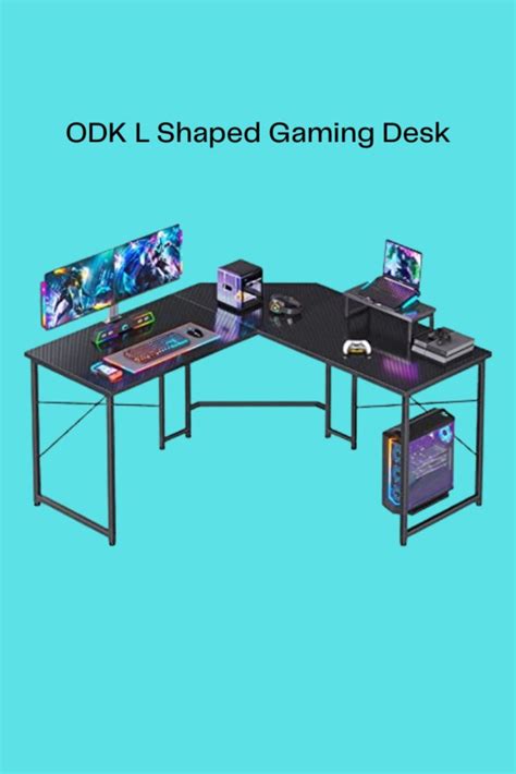 desk office gaming L Desk, Table Desk, Corner Desk, Room Corner, Gaming Computer Desk, Shape ...