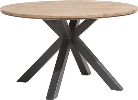 Colombo, dining table round 130 cm - solid oak + mdf